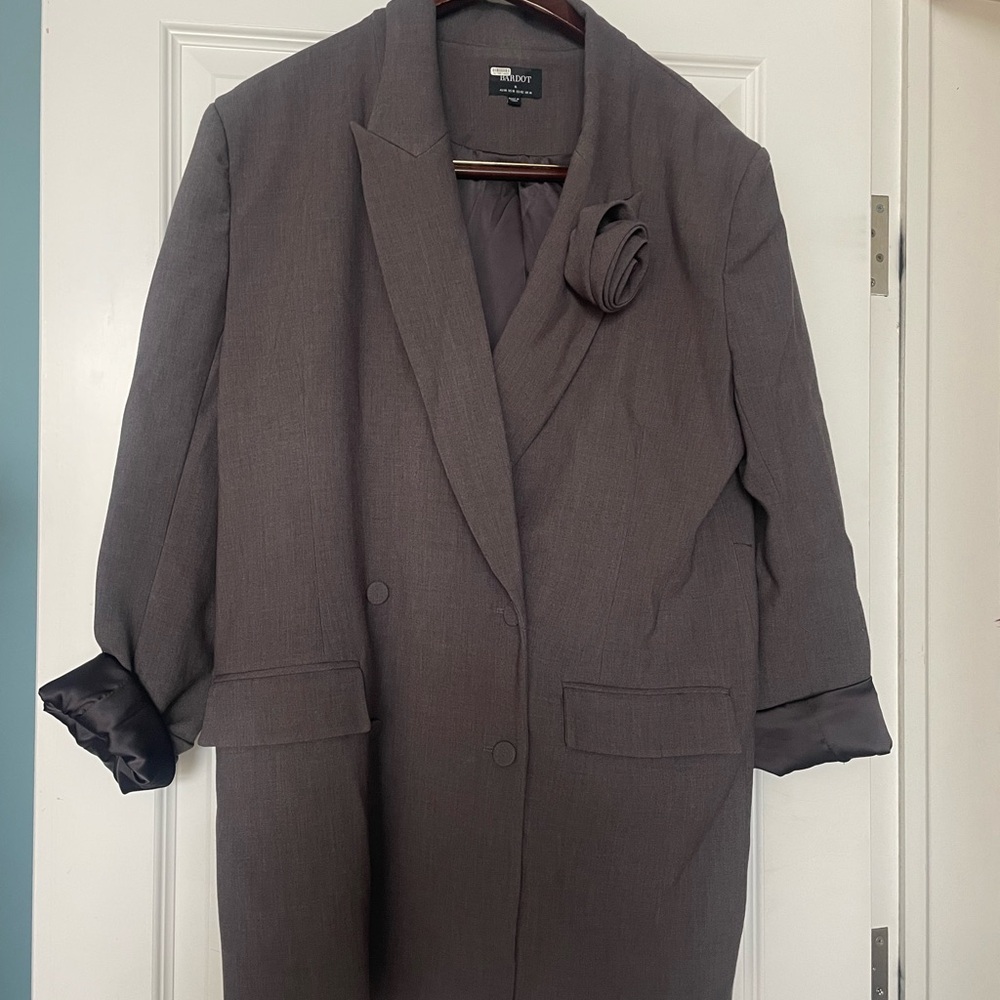 Anthropology Women Gray Blazer Dress